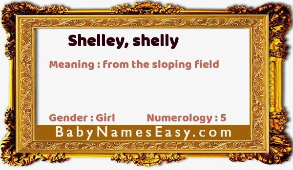 Shelley, shelly name meaning